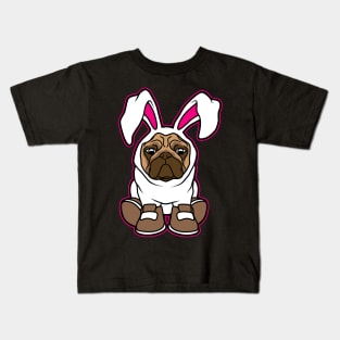 Bunny Pug Kids T-Shirt